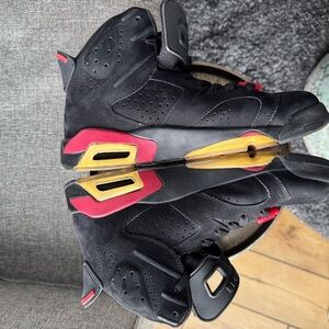 Jordan Black and Red Athletic Shoes